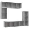 Maison Exclusive - Ensemble de meubles TV 4 pcs Gris béton Bois d'ingénierie