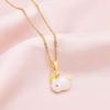 Little Jade Rabbit Necklace Women'S Premium Versatile Ethnic Style Hetian Jade Pendant Clavicle Chain Accessories