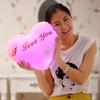 Luminous Pillow Heart Shape Cushion Colorful Glowing Pillow Plush Doll Led Light Toys Gift For Kids 