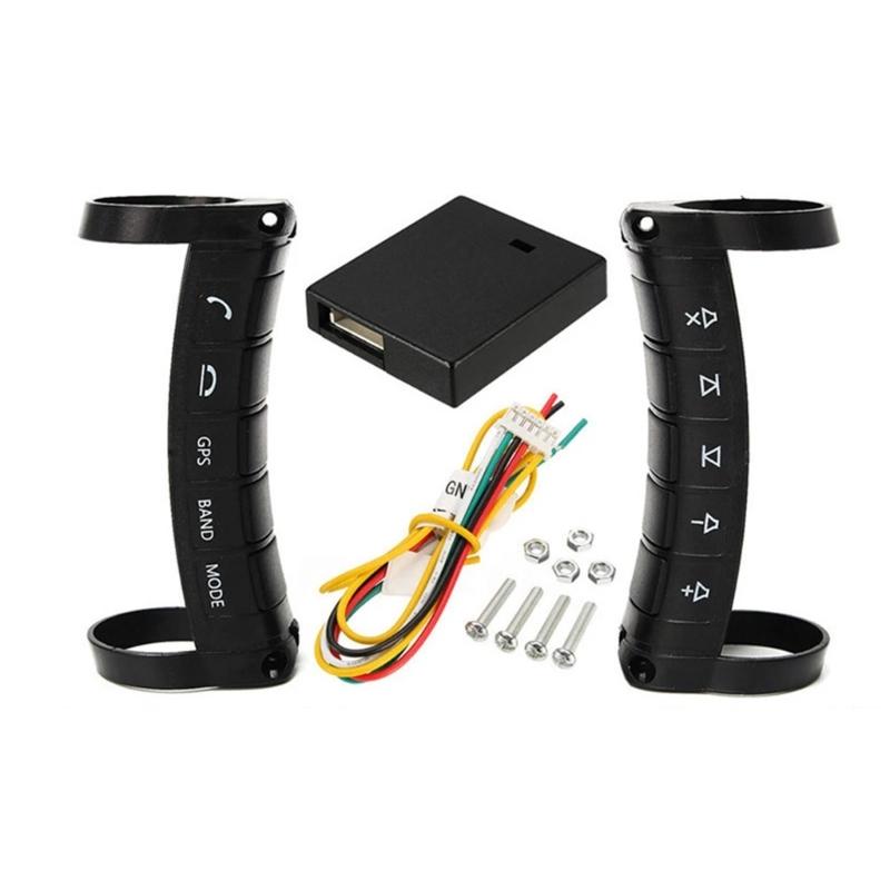 

Steering Wheel Button Replacement DVD Button 10 Keys Wireless Steering Remote Control Navigation 2 Din DVD Controller 1