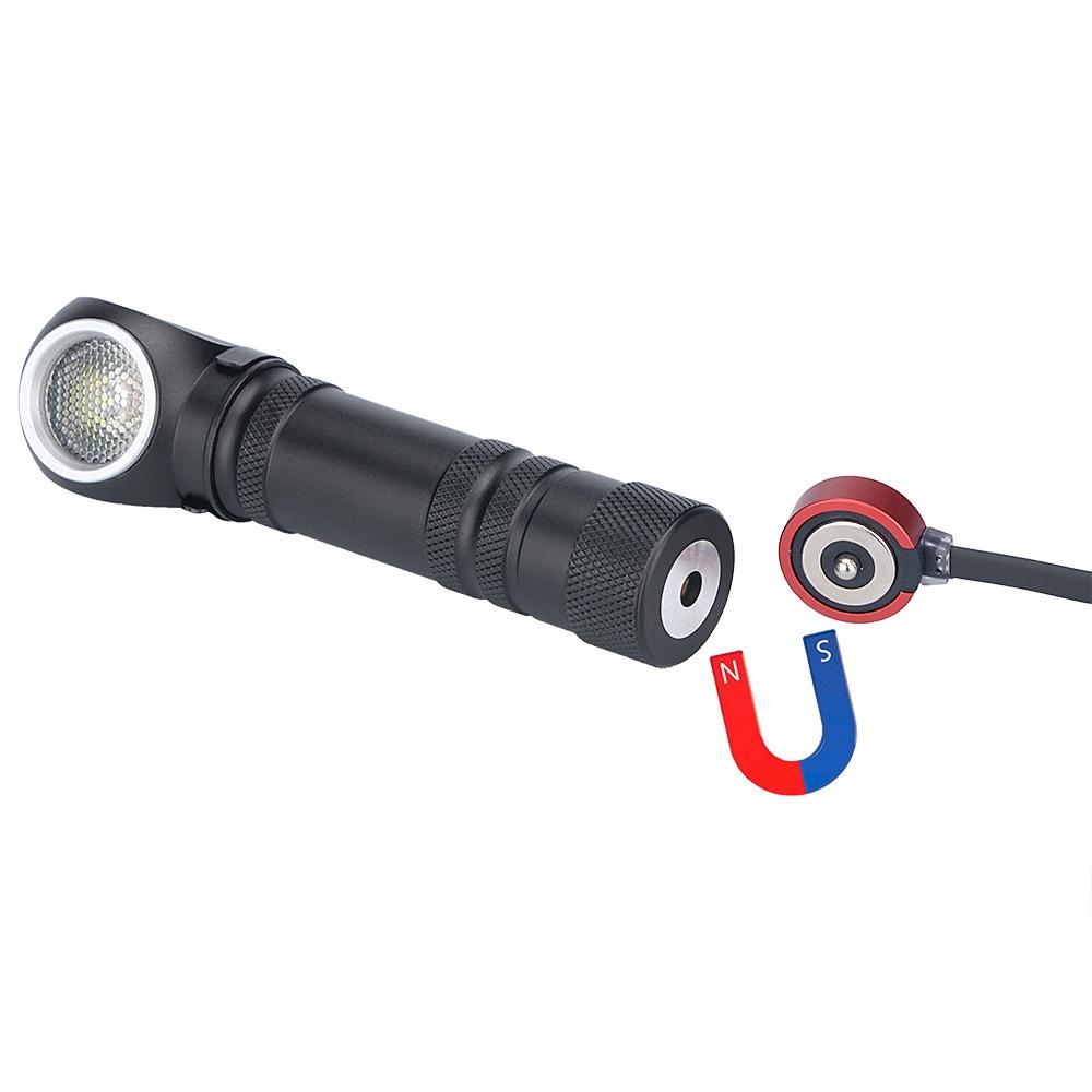 1PC Rechargeable Front Headlight with Portable Power Flashlight LED Flashlight with Magnetic, Suitable for Camping