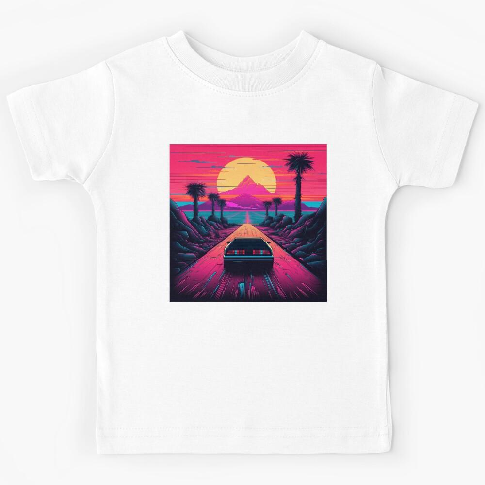 Synthwave Sunset Drive Poster Kids T-Shirt 150