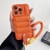 Fashion Down Jacket Phone Case For IPhone 16 Pro 15 14 13 12 Pro Max 11 Pro X XS Max Soft With Lanyard Protection Back Cover