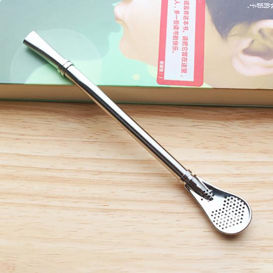 Reusable Stainless Steel Drinking Straw Coffee Yerba Mate Tea Filter Bar Tools