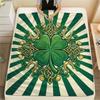1Pc Leaf Clover Print Flannel Blanket, High Quality Comfortable for All Seasons, Home Decor, Warmth and Comfort, Perfect for Christmas Gifts W58