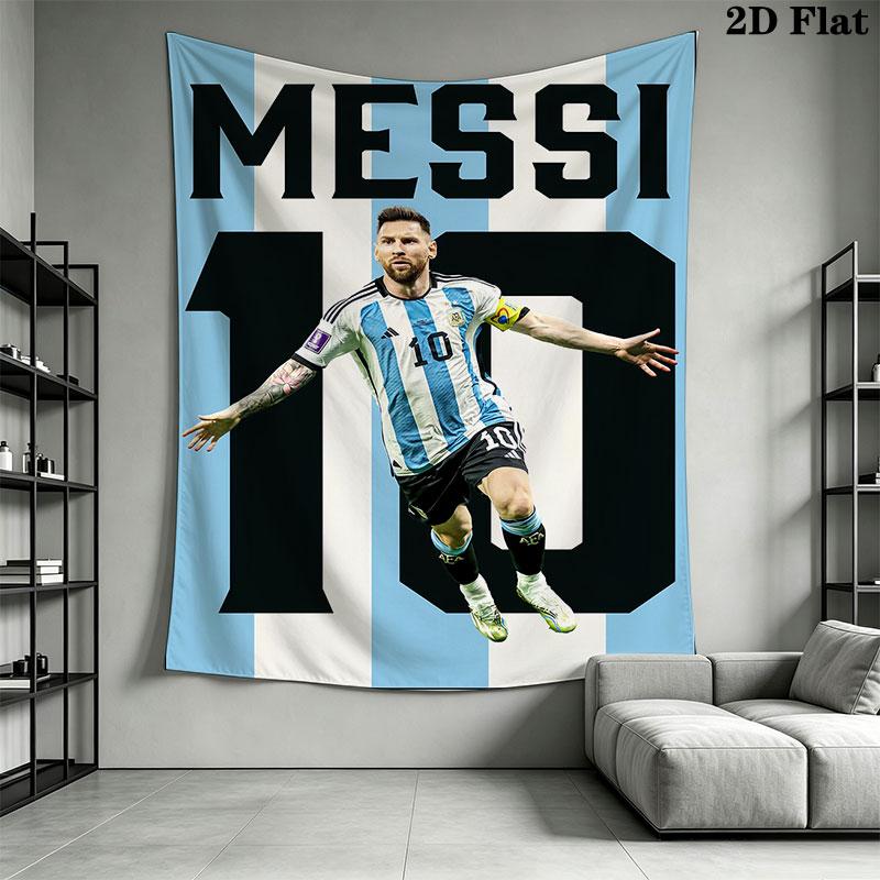 Lionel Messi Wall Hanging Printed Fabric Blanket Decorative Tapestries for Bedroom Living Room Home Decor