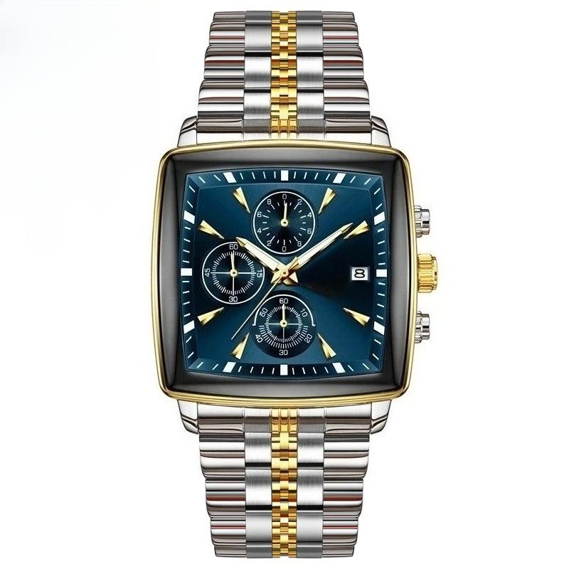 Men's Watches Luminous Waterproof Stainless Steel Chronograph Date Military Quartz Watch