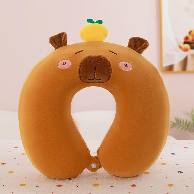 

Капибара U-образная Мультяшная Подушка для Шеи для Путешествий и Автомобиля Picture Color