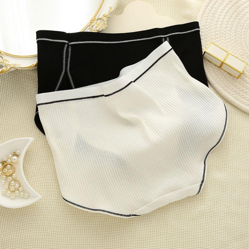 3Pcs Simple High Waist Threaded Panties Thin Cotton Crotch Seamless Briefs Underpants Lingerie Underwear for Women Gifts