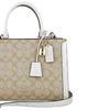Coach Zoe Carryall 29 Magnetic Closure Monogram Canvas With Leather Tote Bag Women Tote Beige 69075-IMDQC