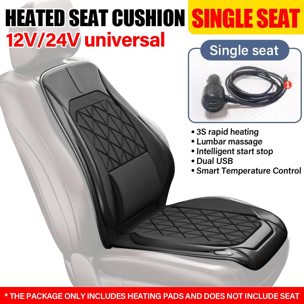 

HulitTop12/24V Универсальная накидка на сиденье автомобиля с подогревом Зимняя подушка для сиденья 3D Подогреватель Автомобильная Быстрый нагрев Защитная накладка Other&Autumn And Winter&heating
