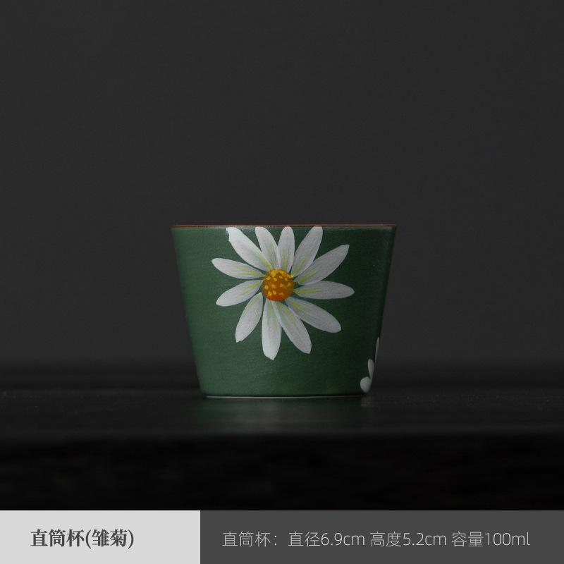 Flower Tea Infuser Hand Painted Ceramic Tea Strainer for Women Tea Lovers