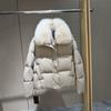 European Station Natural Real Fox Hair White Goose Down Jacket Ladies Warm Lp Short High-end Fur Fashion Jacket