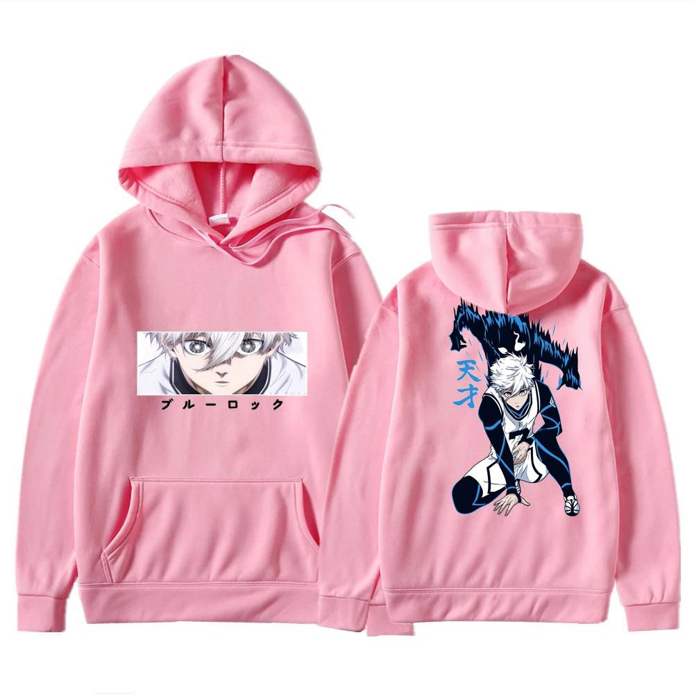 Наги Сэйсиро Гений Blue Lock Аниме худи с принтом Мужская высококачественная повседневная толстовка Y2K S