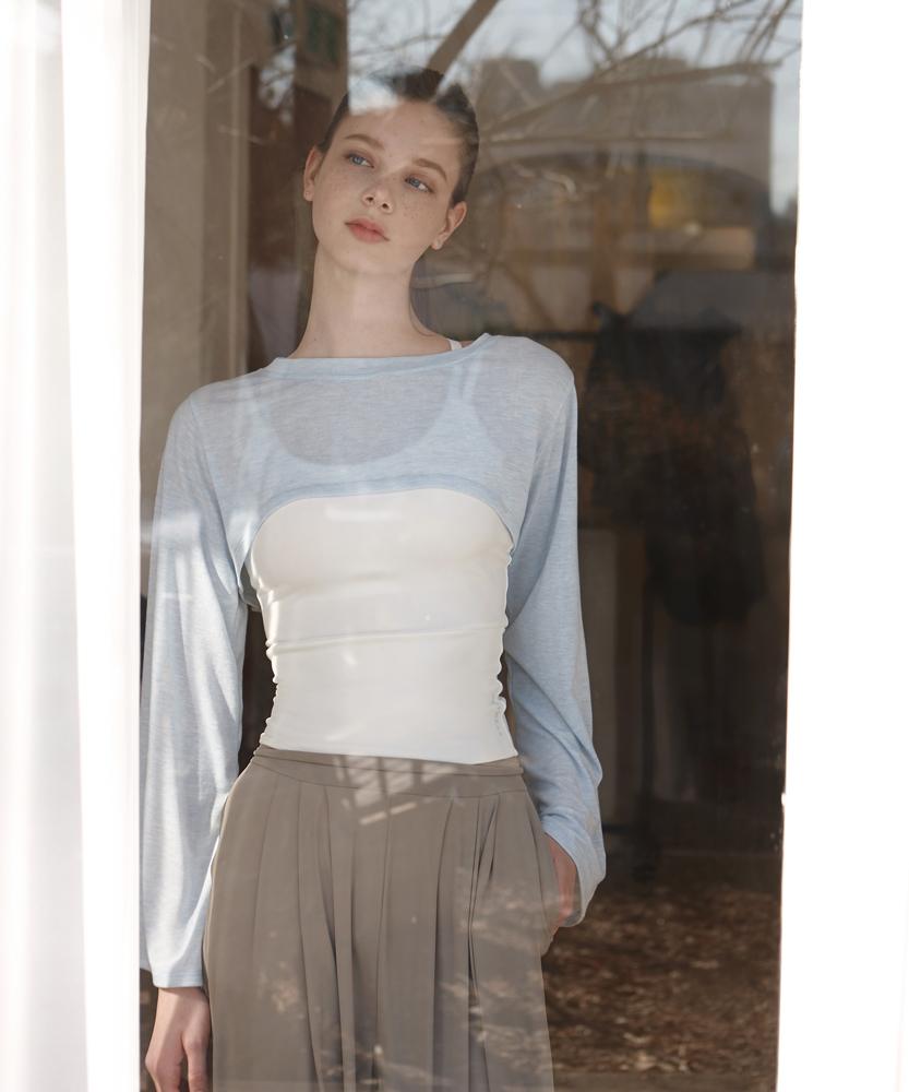 Debiweeo Chloé High-Top Crop Top Devi-T0055-Sky