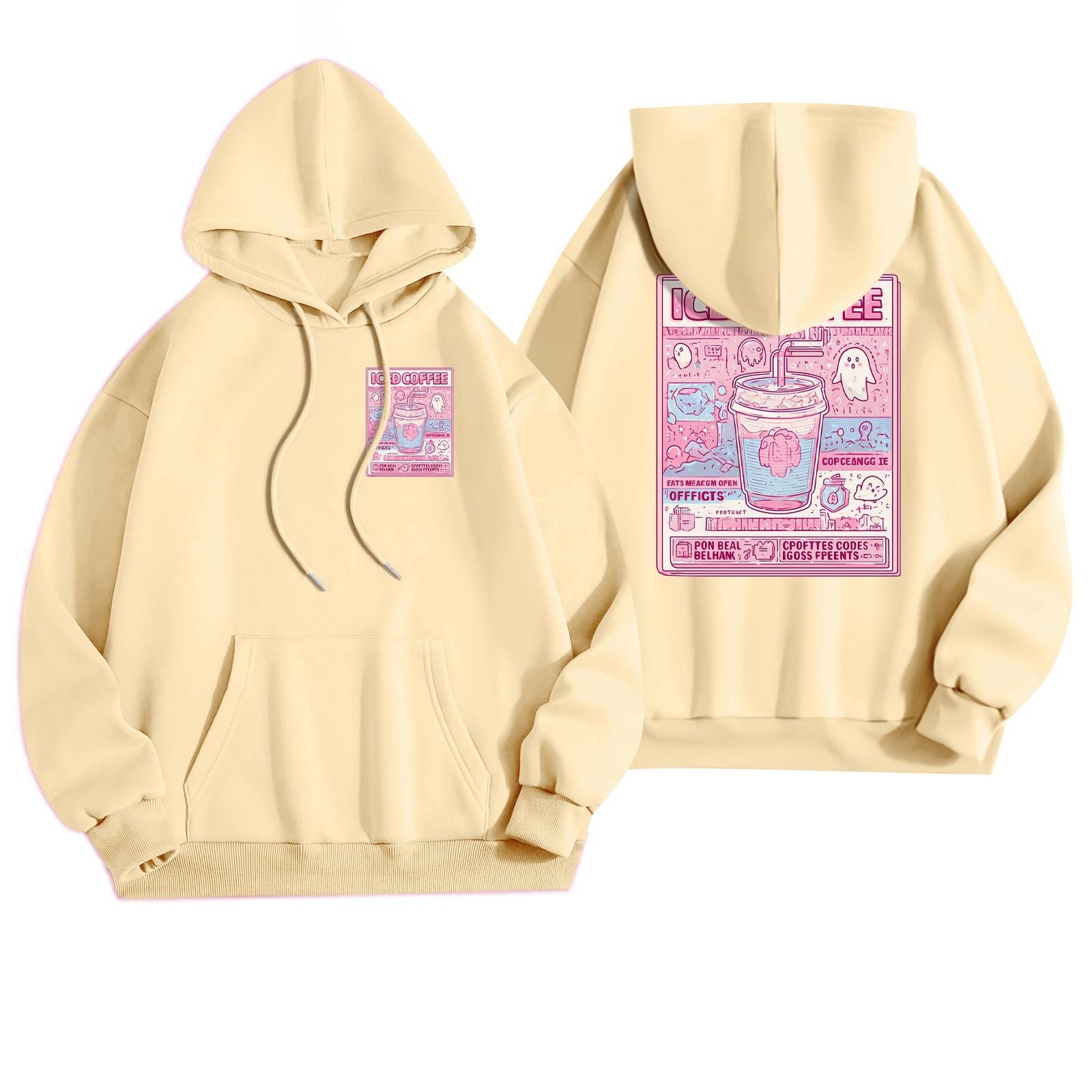 

Women s Casual Fashion Halloween Printed Leisure Hooded Sweatshirt With Pockets XL жовтий