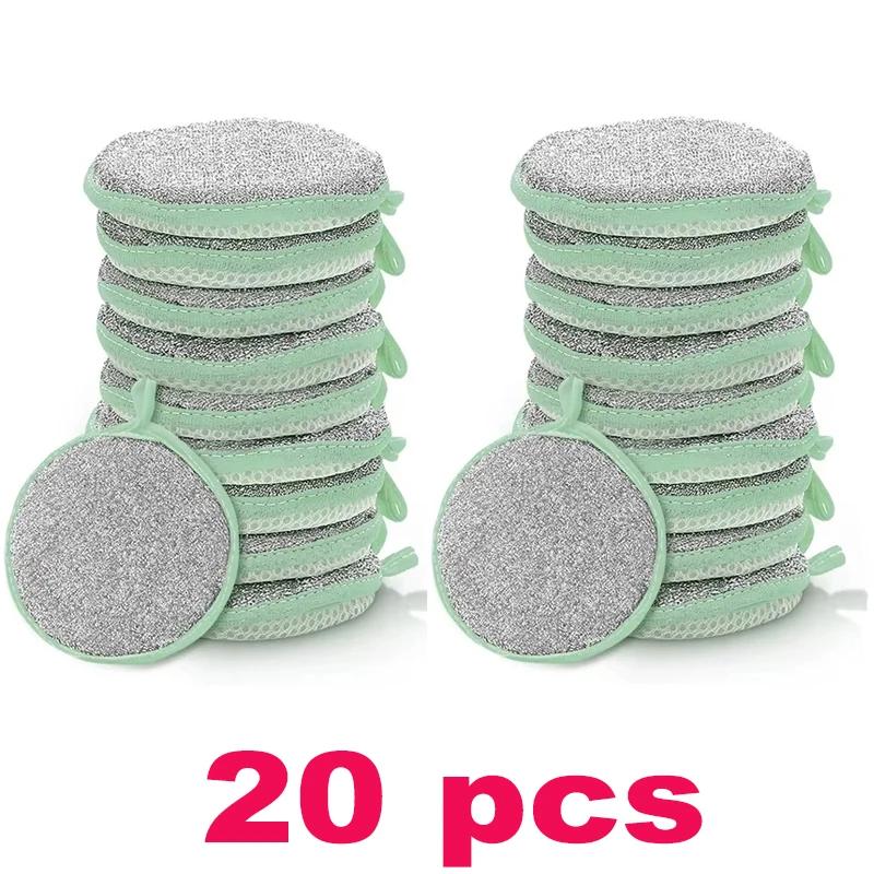 Dishwashing Sponge Non-stick Oil Dish Washing Magic Sponges Scouring Pads Kitchen Cleaning Tool Reusable Double Sided Dish Cloth