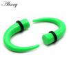 Alisouy 2ks 1,6mm-11mm Akryl C Sahpe Buffalo Roh Meradlá do uší Kužeľ do uší Naťahovacie zátky Tunnel Expander Body Piercing Šperky