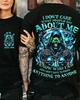 Generation X I Don't Care What People Say About Me Custom Year Skull T-shirt