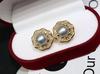 Korean Style 18K Gold-Plated Freshwater Pearl Stud Earrings with Cubic Zirconia, 8-9mm, Versatile Fashion Accessory.