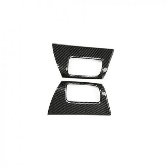 ABS Carbon Fiber L&R AC Air Outlet Vent Cover Trim For Porsche Cayenne 2018-2023