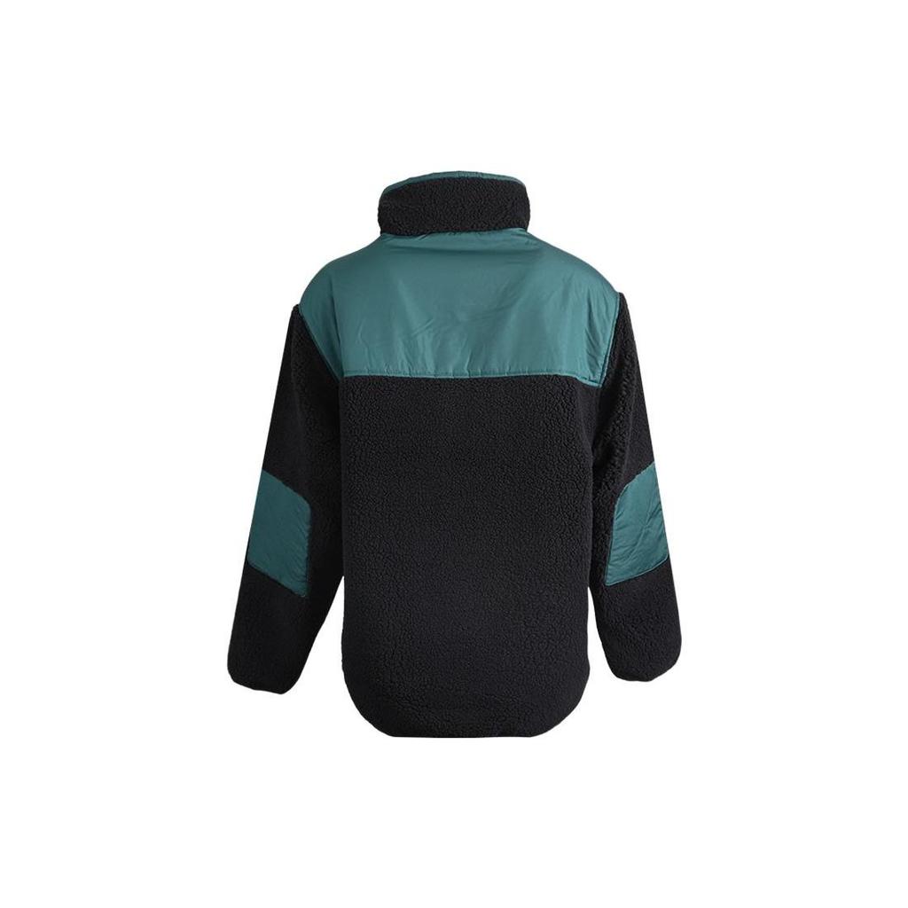 Vans Color Block Hooded Fleece Jacket Black Green VN0A7TS2BLK