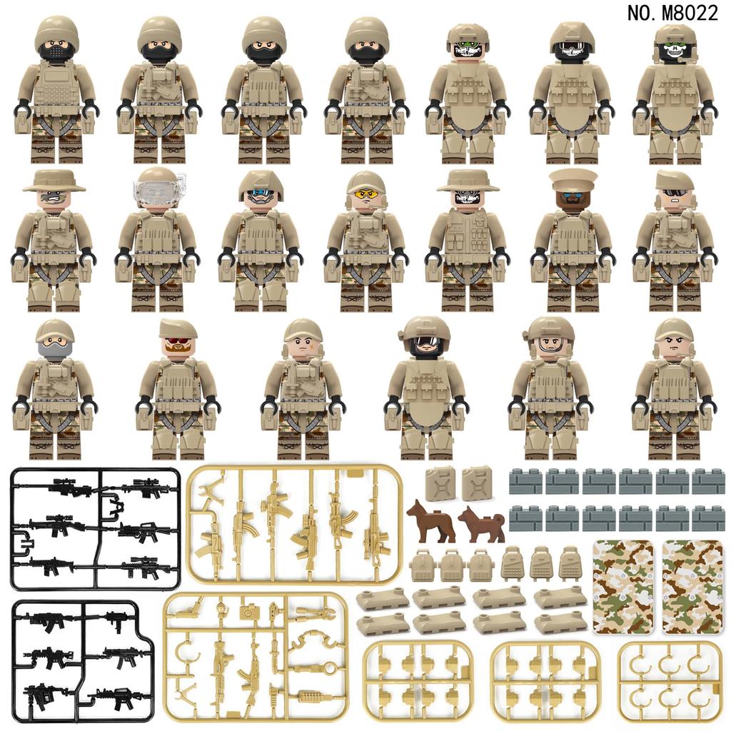 Military Series Building Blocks, Special Police, Jungle Scouts, Hand-made Models, Assembled Toys, Humanoid Dolls, Birthday Gifts
