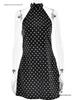 European & American Style Polka Dot Sleeveless Bodycon Dress