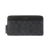 Accordion Wallet Coated Canvas Wallet Clutch Men's Gray Black (Unisex) Clutches 25517 N3A