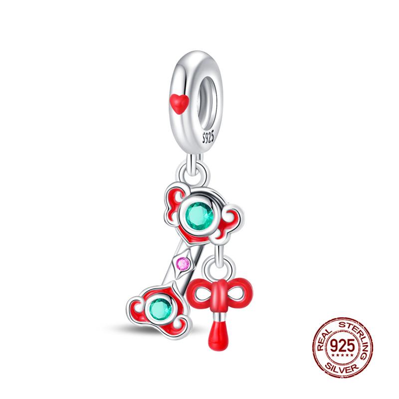 New In Charm Copper Lucky God Of Wealth Charms Beads Fit 3Mm Original Bracelet Necklace Women Diy Fine Jewelry Gift