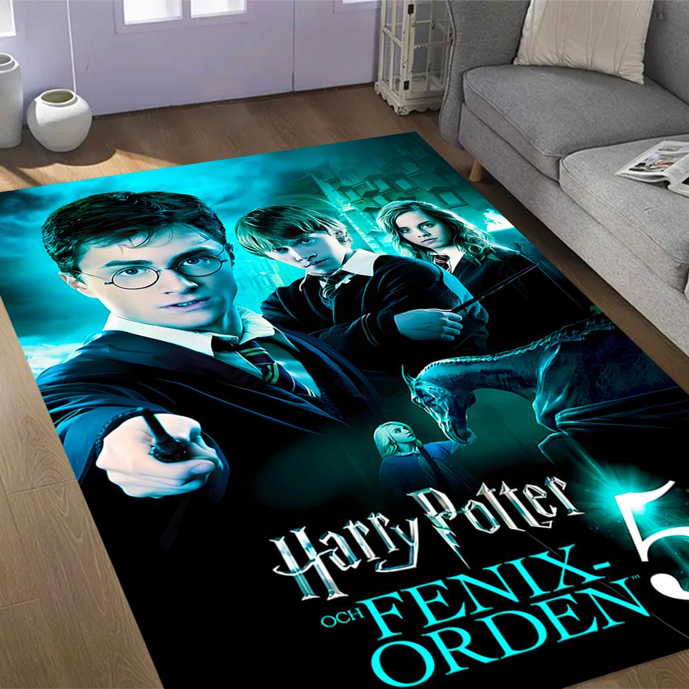 Harry Potter Hogwarts Themed Anti-Slip Rugs - Polyester Home Decor, Suitable for Bedrooms, Living Rooms, Doorways, Studios, and Decorations