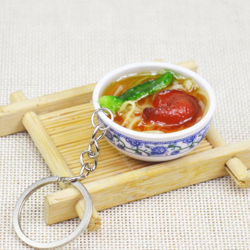 Kids' Mini Kitchenware: Noodle Bowl Keychain Fun Toy & Student Souvenir