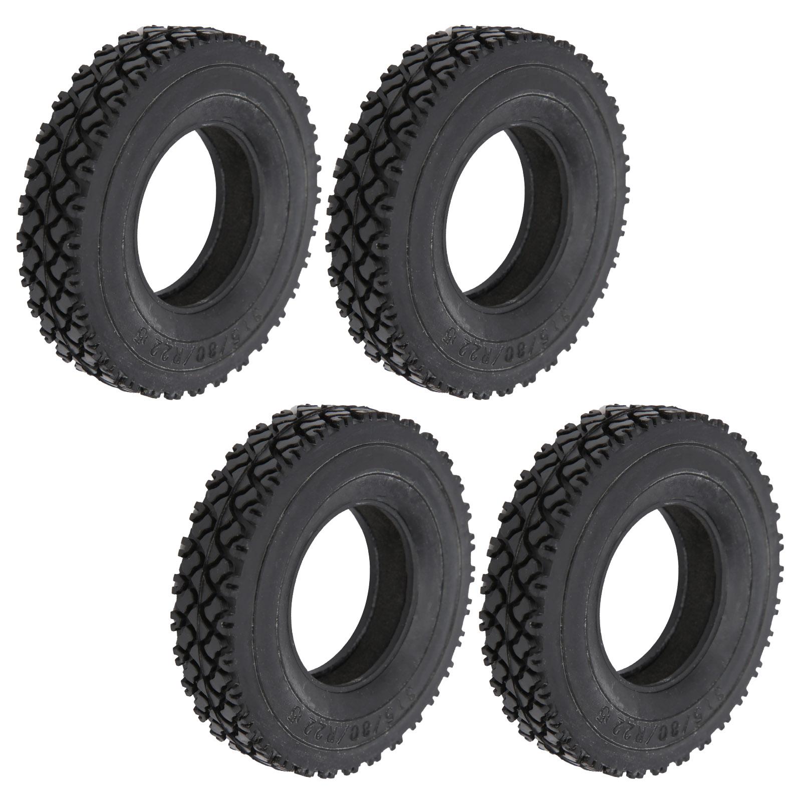

4Pcs 20mm Width Shoe Sole Pattern Tyre for Tamiya Tractor Truck 1/14 RC Car Black