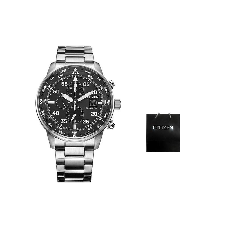 CITIZEN Ecology Drive Collection Light Powered Quartz Movement Stainless Steel Strap Watch CA0690-88E Black