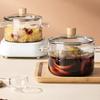 1.6L Double Ear Striped Glass Pot Easy Cleaning Soup Heating Pot Kitchen Accessoires