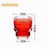 1/2Pcs Skull Head Shot Glass Cup Creative Clear Crystal Wine Cup  Liquor Whisky Vodka Beer Steins for Party Bar Halloween Gifts