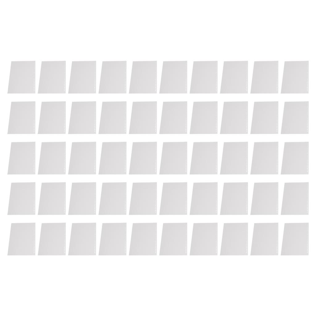 50Pcs Sheet Protector Paper Binding Cover Matte A5 20 Holes PP Plastic for Presentation White