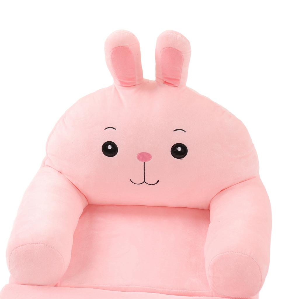 2 In 1 Kids Foldable Sofa Bed Cute Cartoon Backrest Armchair Soft Seat Cushion Plush Back Cushion
