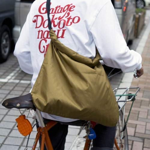 [Fairweather] Packable Sacoche - Highly Durable, Lightweight, Foldable, Bicycle Shoulder Bag, Compact Shopping Bag (Coyote/X-Pac)