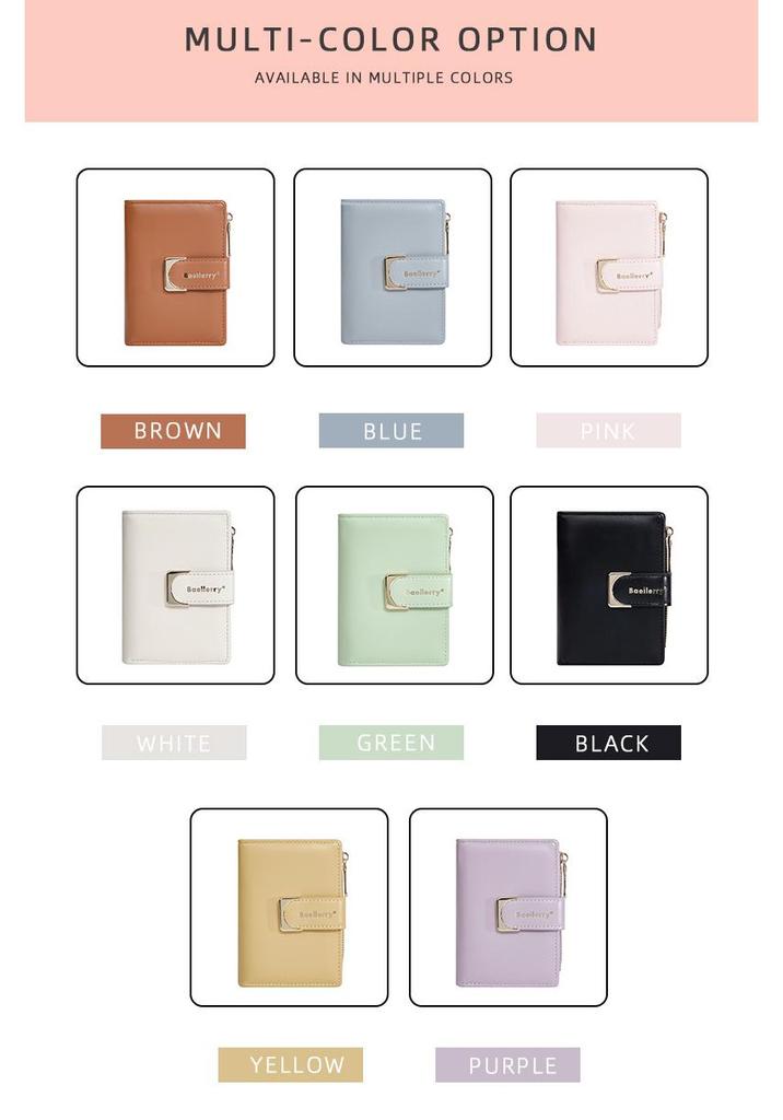 Women's Compact Multi-Card Wallet: Exquisite Short Section Buckle Coin Purse and Mini Card Holder