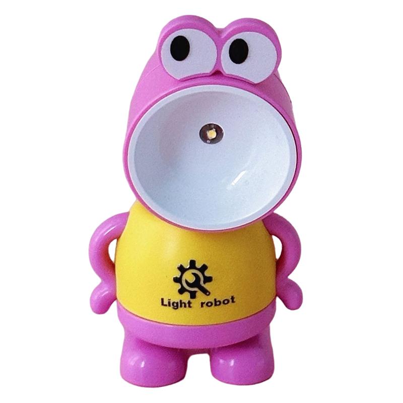 

LED Mini Night Light Cute Frog Foldable Desk Lamps Desktop Ornament Book Light Kids Room Bedside Bedroom Decor Holiday Gifts розовый