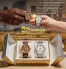 Stylish Women's Stainless Steel Quartz Watch with Calendar & Strap