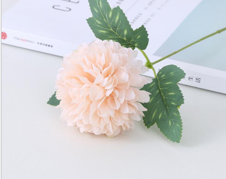 5pcs/lots Artificial Table Tennis Chrysanthemum Dandelion Fake Flower Branch Wedding Bouquet Home Living Room Garden Plant Decor