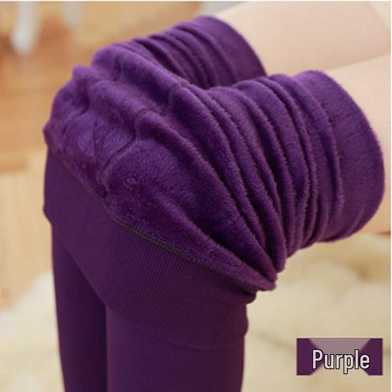 Women's Velvet Thickened Leggings - Plus Size, Korean Style, Pearl Velvet, 200g Warmth for Autumn and Winter
