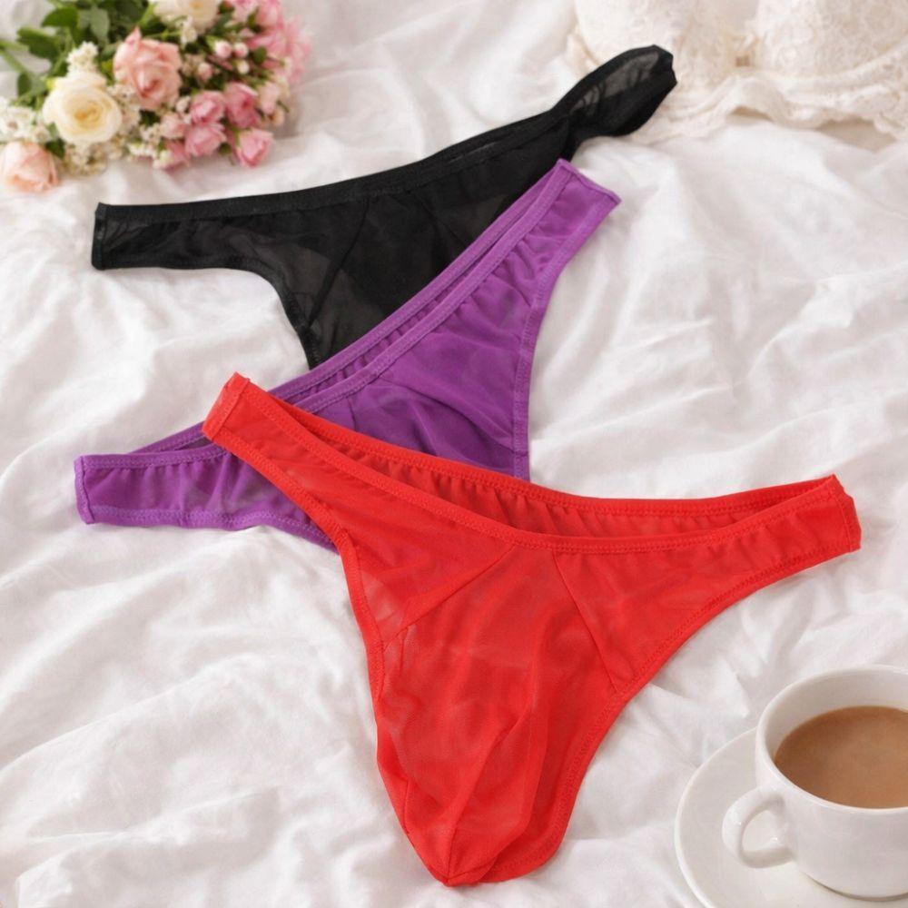 Temptation Underwear Low Waist Thong Network Ultra-thin Transparent