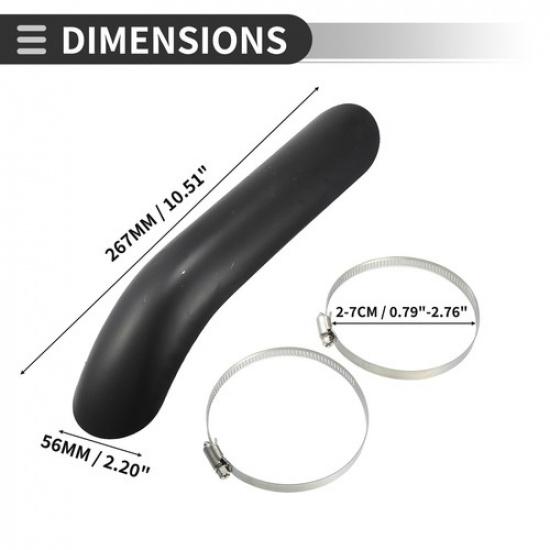 Universal Motorcycle Exhaust Pipe Heat Shield Curved Ulation Cover Pack of 1