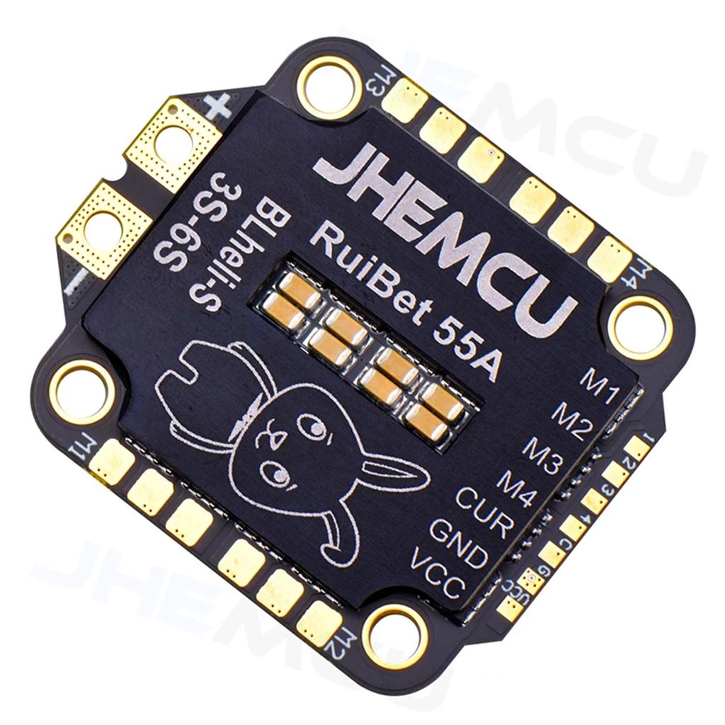 JHEMCU RuiBet 55A BLHELI_S Dshot600 3-6S Brushless 4 In 1 ESC 30X30mm for FPV Freestyle Flight