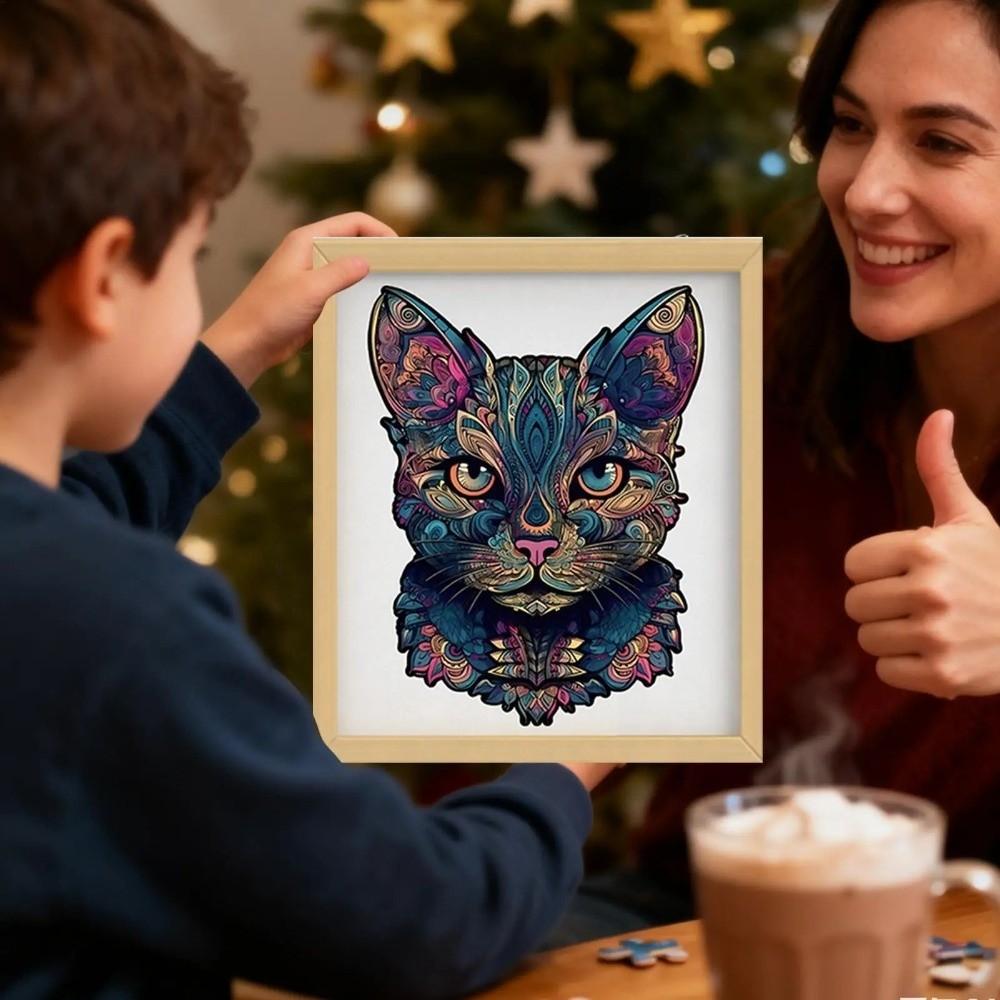 108/178 Pcs Challenging Cat Jigsaw Puzzle 2 Size Animal Shape Puzzles Cat Shape Puzzle  Table Games