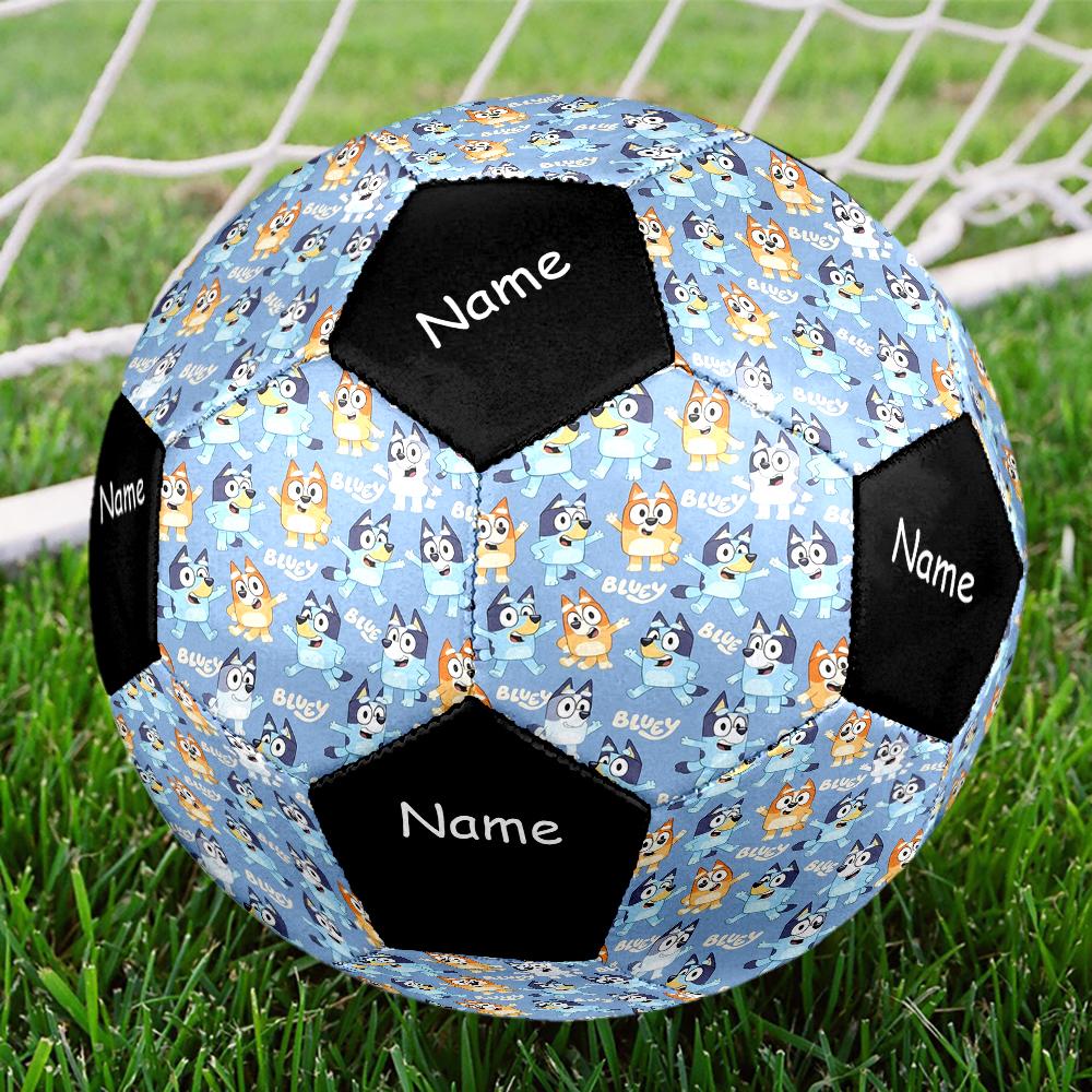 Custom Name Bluey Theme Size 5 Soccer Ball, Suitable for Both Indoor and Outdoor Matches, a Gift Suitable for Everyone.