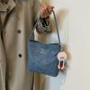 Portable Niuzi Cloth Bag Women's Summer 2025 New Trendy Korean Embroidered Underarm Bag Versatile Shoulder Bag Bucket Bag